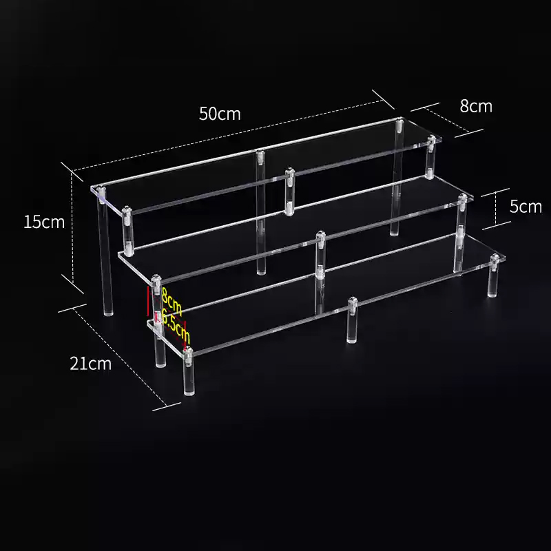 Display Risers Set - Акриловая полка для дисплея, 3-х уровневая